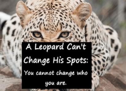 how to say one cannot change in Chinese